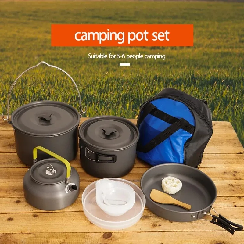 Kit d'ustensiles de cuisine en Aluminium Haute Performance pour en Plein Air pour Camping et Randonnée