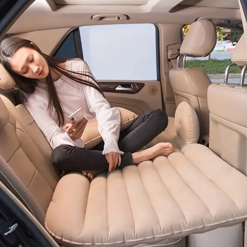 Matelas Gonflable de Voyage pour Siège Arrière de Voiture, Matelas de Voyage ,Confort Portable