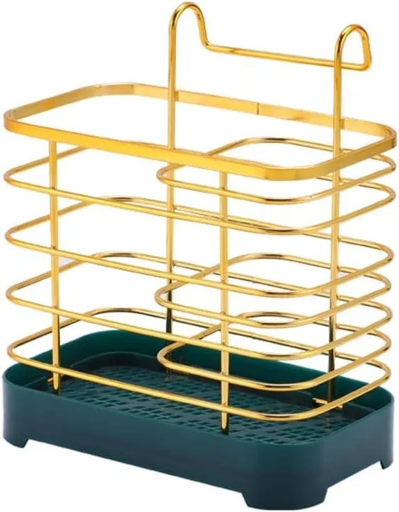 Support Mural en Acier Inoxydable pour Baguettes et Ustensiles de Cuisine