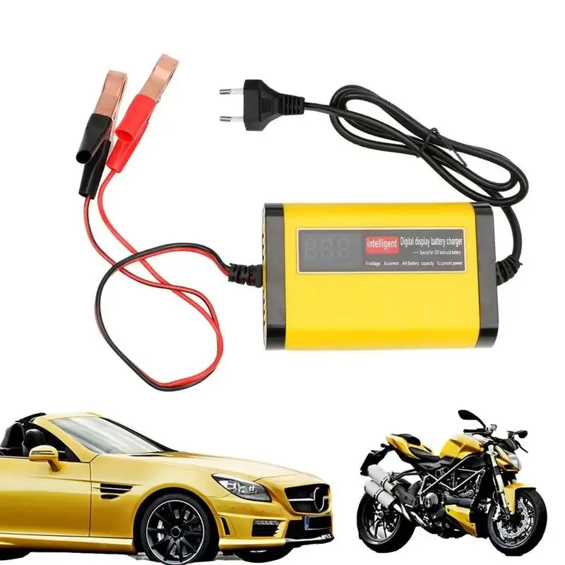 Chargeur de Batterie de Voiture Intelligent à Affichage LCD Numérique 2A