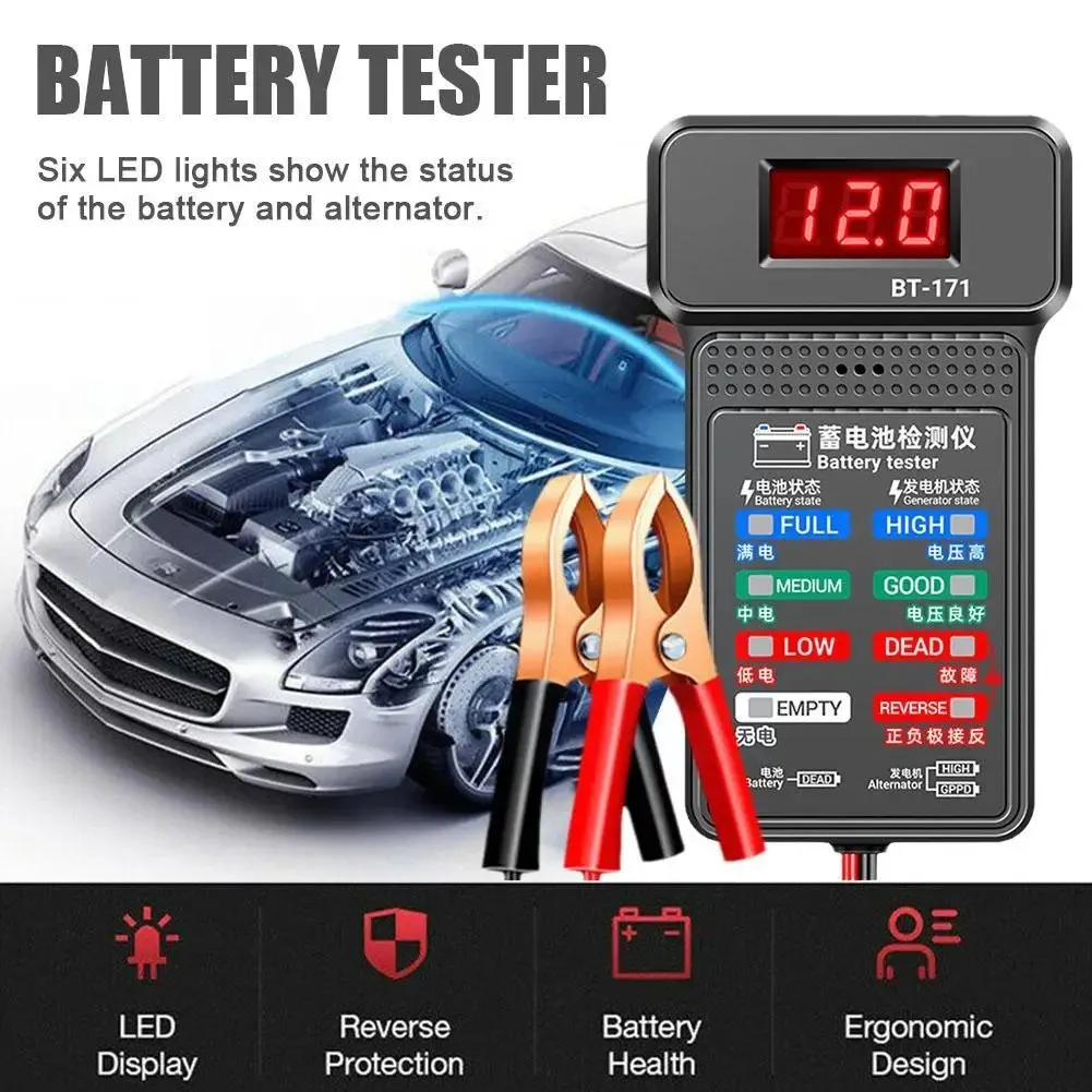 Testeur de Batterie Professionnel 12V avec Affichage LED pour Réparations Automobiles