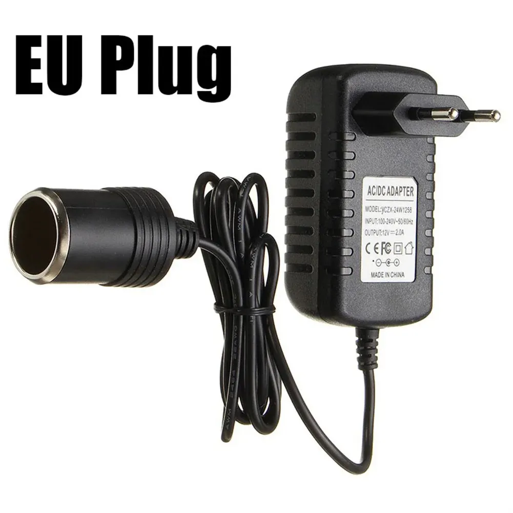 Adaptateur de Prise Allume-Cigare 220V AC à DC 12V 2A pour Véhicules