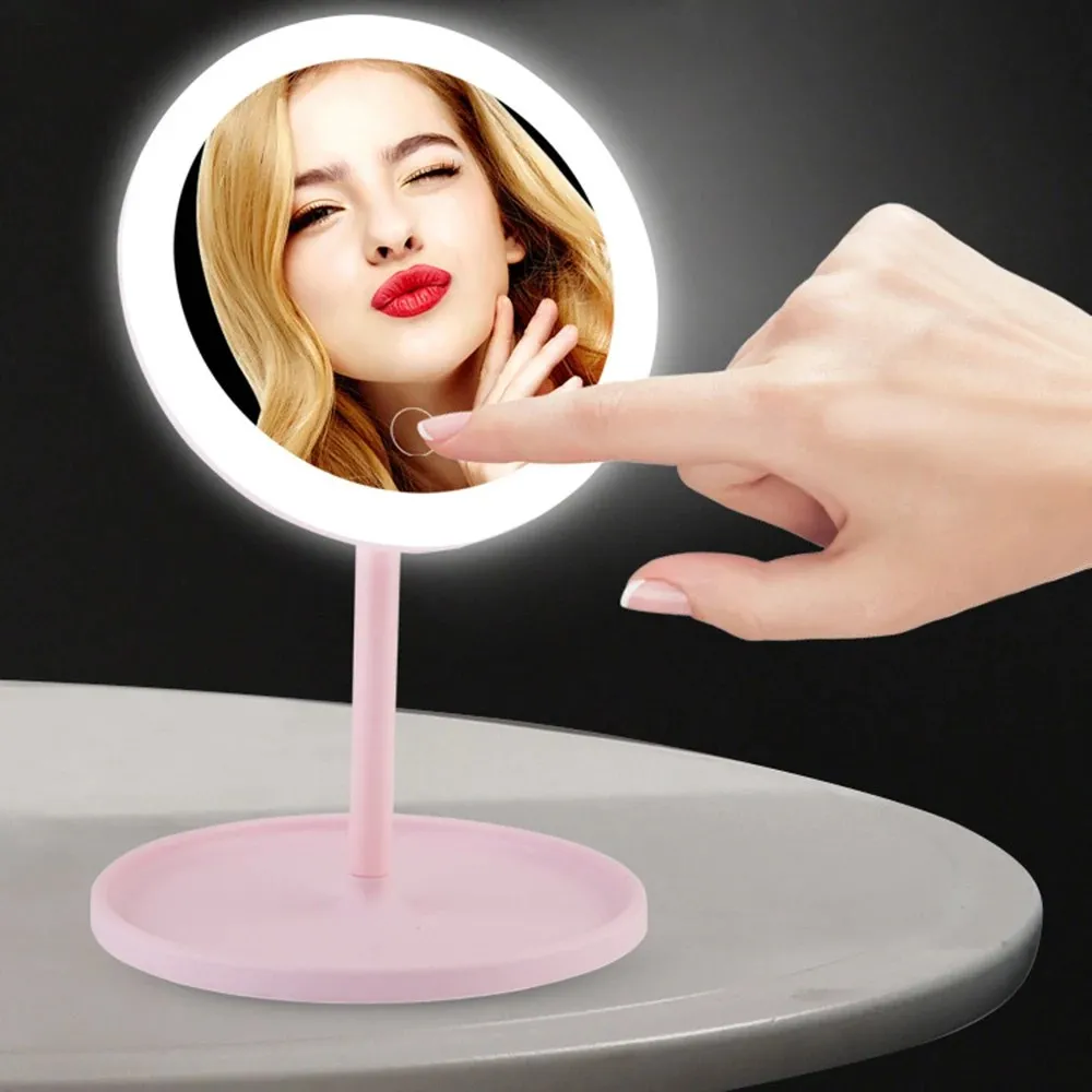 Miroir de Maquillage Portable avec lumière LED ,outils de beauté