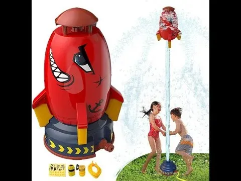 Jouet d'Arrosage Fusée pour Enfants, Jeu de Plein Air