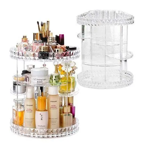 Organiseur de maquillage rotatif à 360°,Étagère à cosmétiques pratique