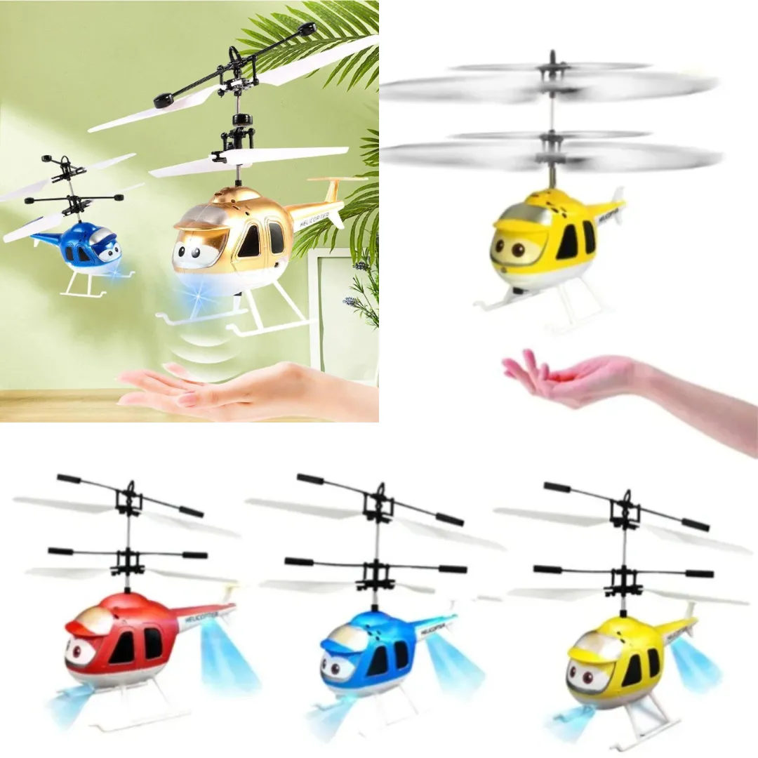 Jouet Volant Hélicoptère USB Rechargeable pour Enfants (colleur aléatoire)