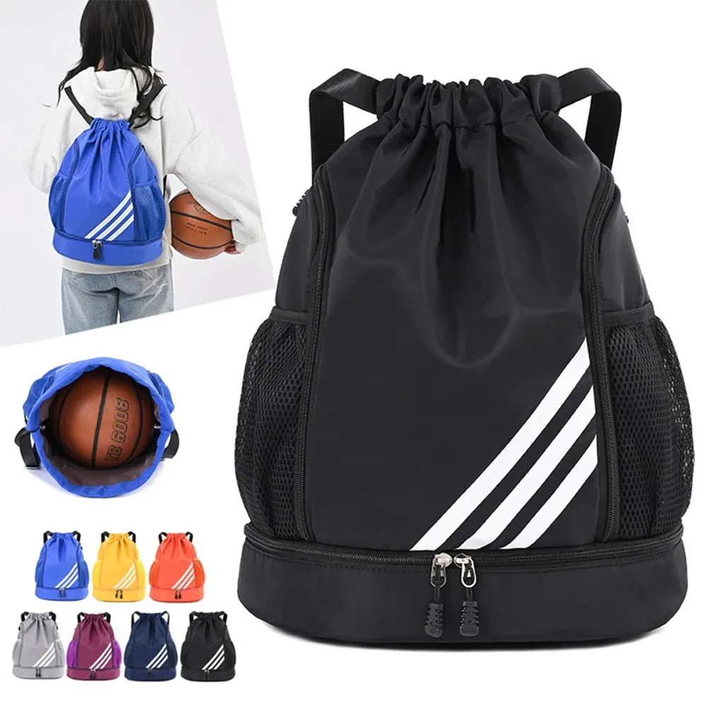 Sac à dos de sport spacieux pour homme et femme, bagage de voyage, basket-ball, salle de sport (colleur aléatoire)