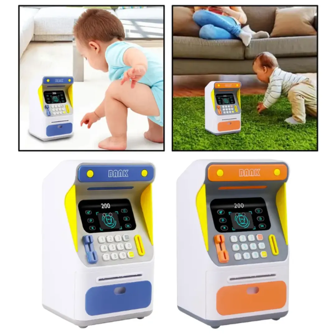 Banque Électronique avec Fonction de Protection par Mot de Passe,banque d'épargne pour garçons et filles (colleur aléatoire)