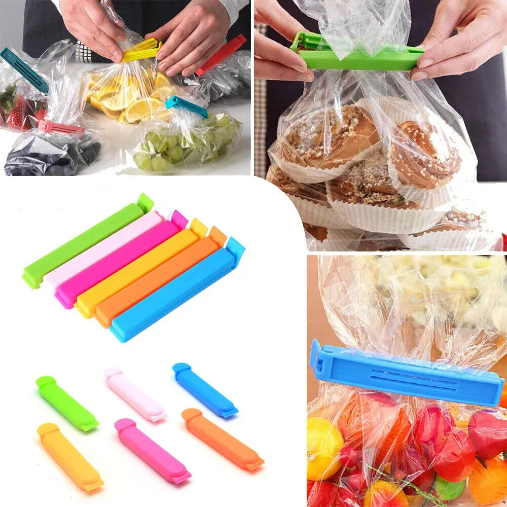 Ensemble de 18 Pinces de Fermeture pour Sachets Alimentaires en Plastique, Lavable À La Main