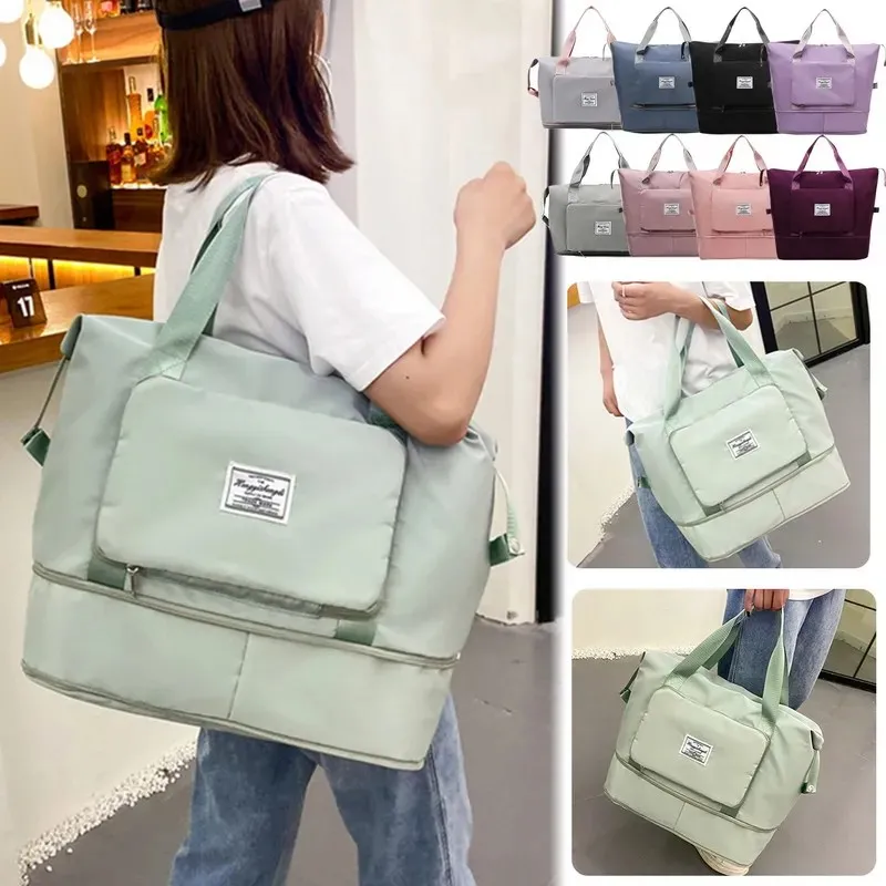 Sac de Voyage Pliable pour Femmes, rangement de sport de grande capacité (colleur aléatoire)