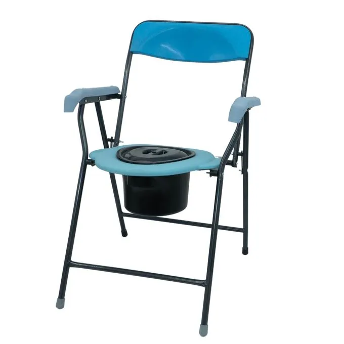 Confort et praticité Chaise de toilette pliante avec siège rembourré