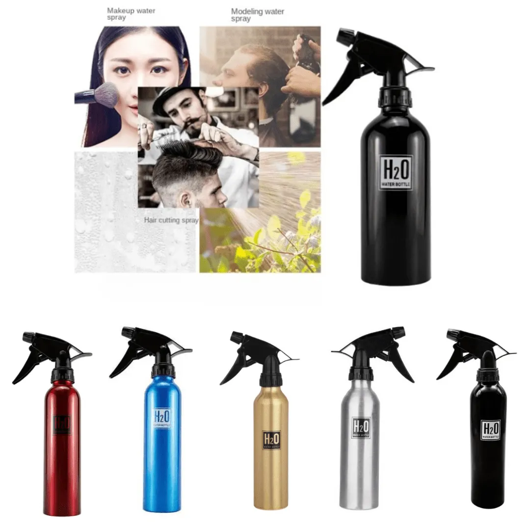 Brillez avec Style Bouteille de Pulvérisation en Aluminium pour Coiffeurs (colleur aléatoire)