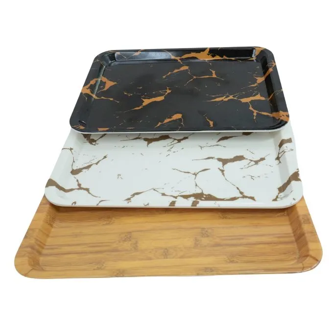 Ensemble Élégant de 3 Plateaux Professionnels aux Couleurs Variées
