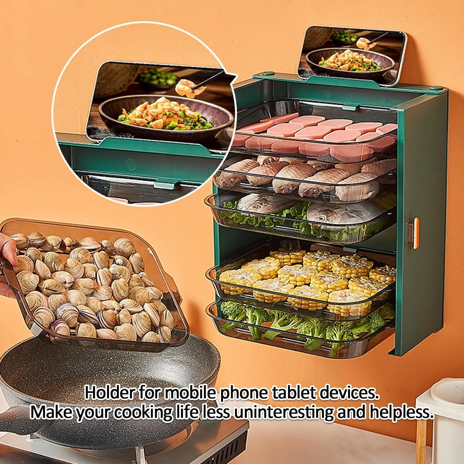 Maximisez votre espace de cuisine avec le Rairsky Food Prep Station Organiseur de fruits et légumes en 6 étages