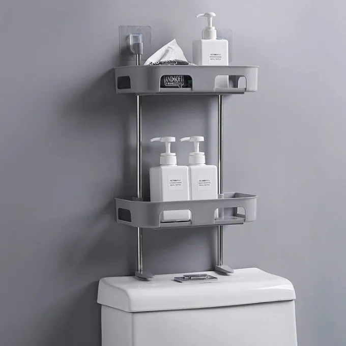 Optimisez l'espace sans tracas avec notre Étagère Multifonctionnelle Sans Percer pour Salle de Bain