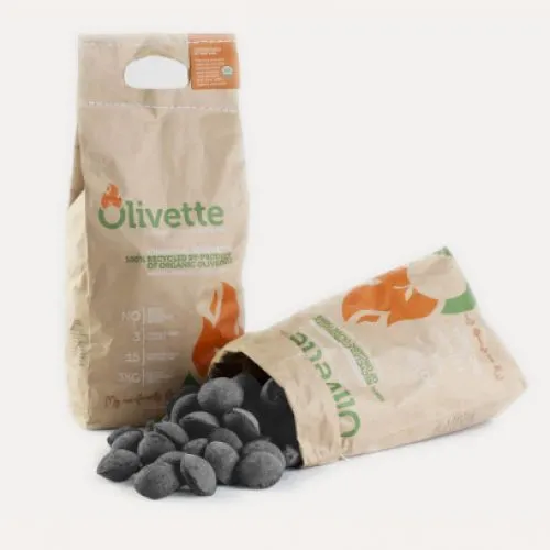 Olivette Sac de Charbon Naturel, Combustible de Qualité Supérieure 3kg