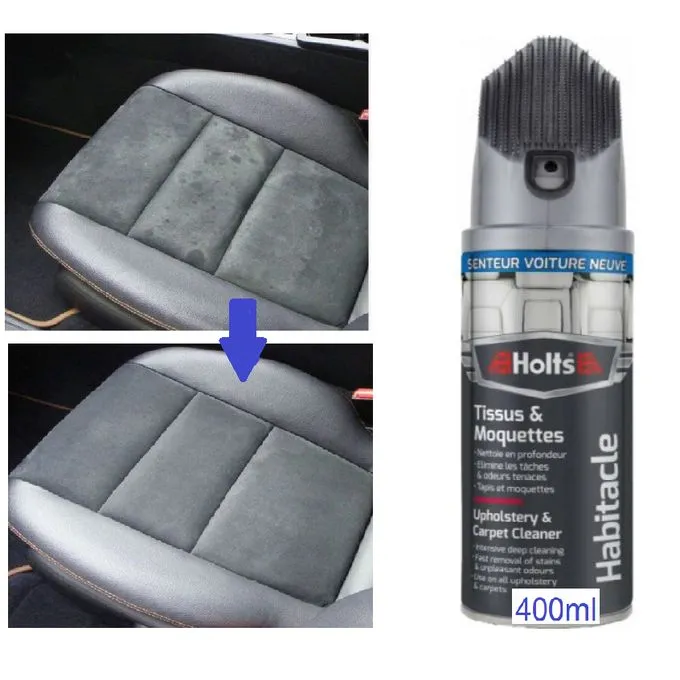 Révélez l'éclat de votre voiture neuve avec le Nettoyant Tissus &amp; Moquettes Holts