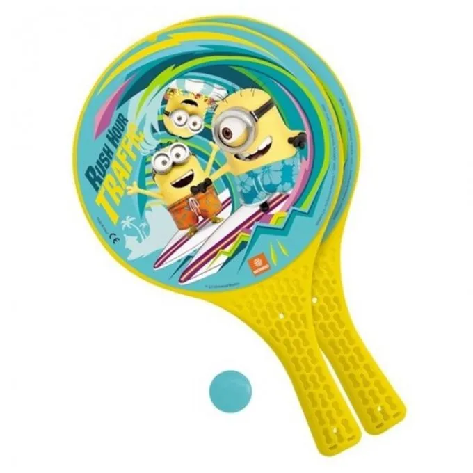 Pack Plage Parfait 2 Raquettes en Plastique 1 Balle de Tennis