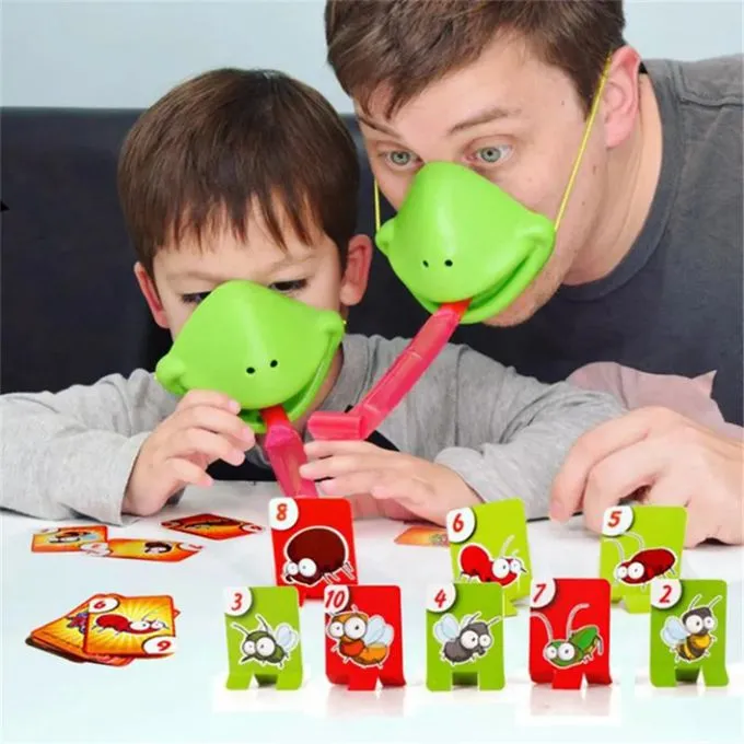 Croquez l'amusement avec notre jeu de société hilarant Bouche de Grenouille Langue de Caméléon