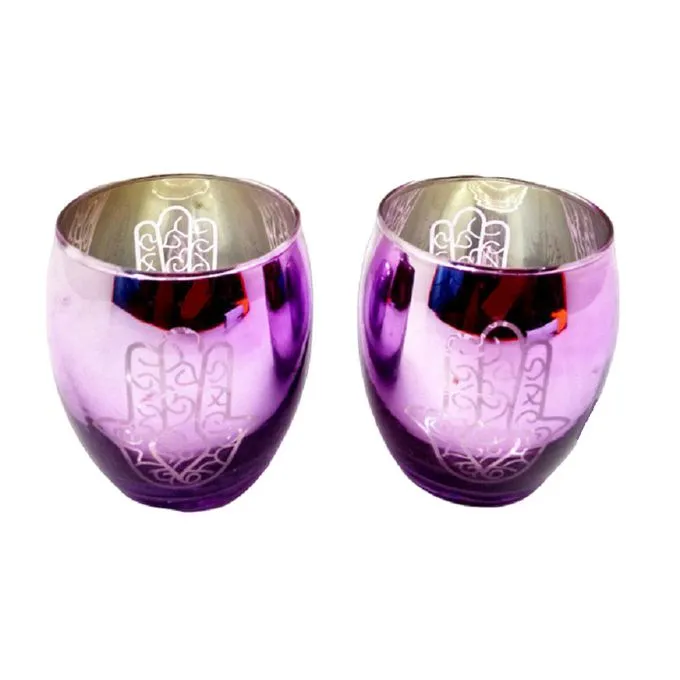 Éclairez votre romance avec nos bougeoirs en verre 2 Pcs