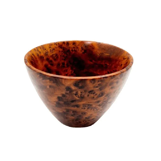 Élégant bol en Bois de Thuya Un joyau de l'artisanat marocain