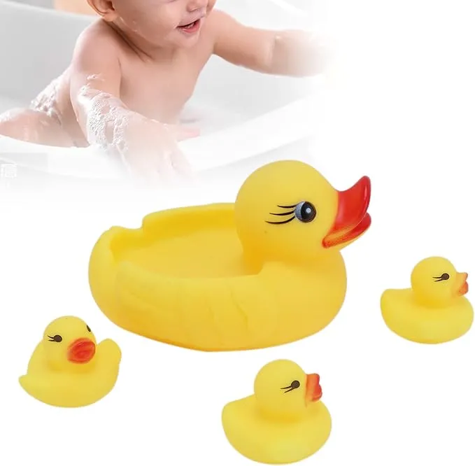 Ensemble de 4 canards couinants pour le bain de bébé