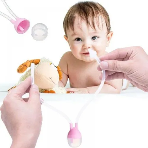 Aspirateur Nasal Rose pour Soigner le Nez de Bébé
