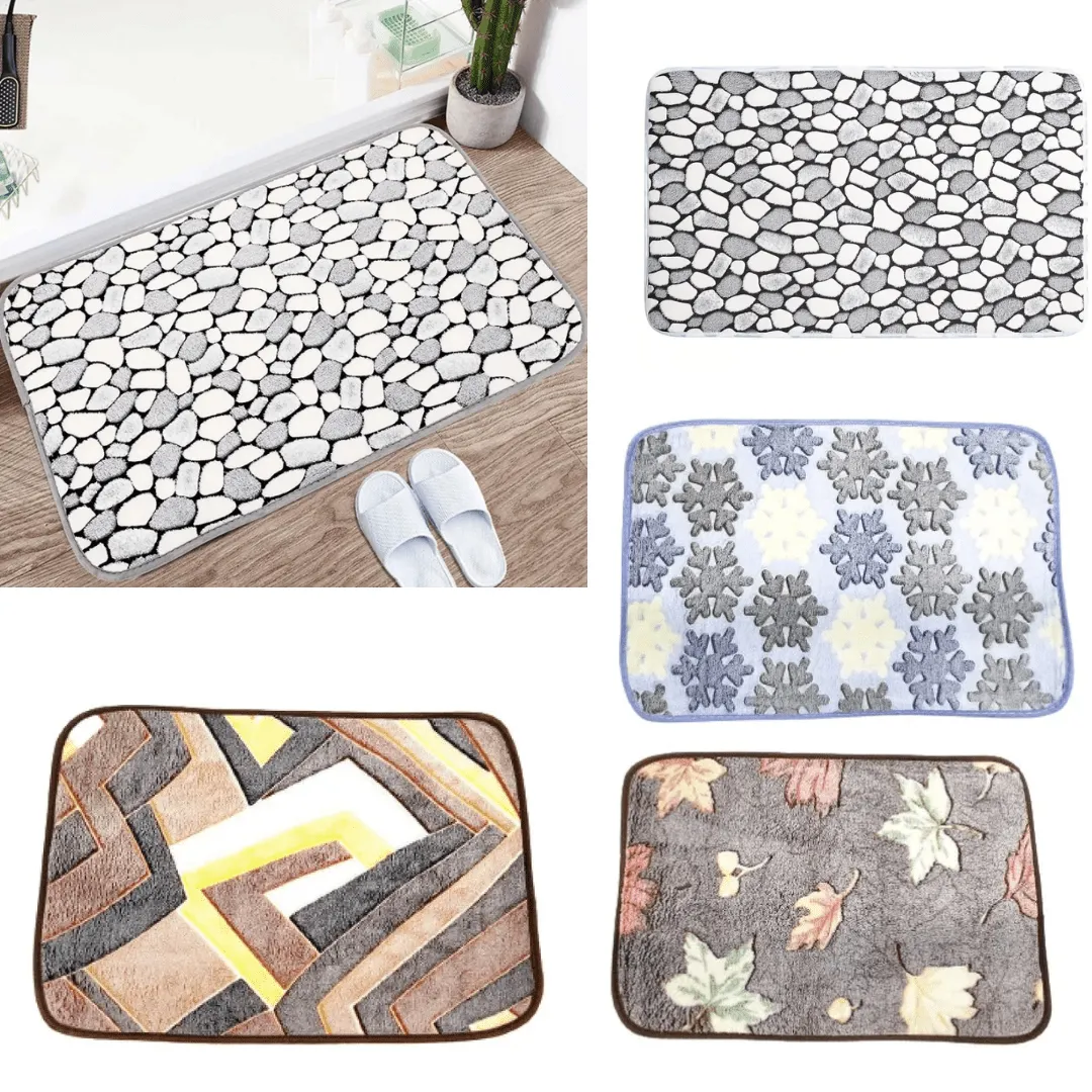 Élégance sous vos pieds YLYAJY Tapis de Bain en Coral Velvet (colleur design aléatoire)