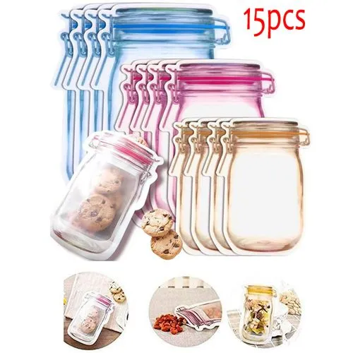 15pcs Sacs et Bouteilles Réutilisables, Votre Allié en Cuisine