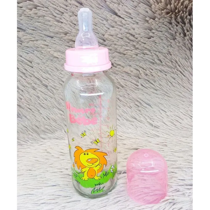 new biberon en verre de qualité résistant à la chaleur 240ml