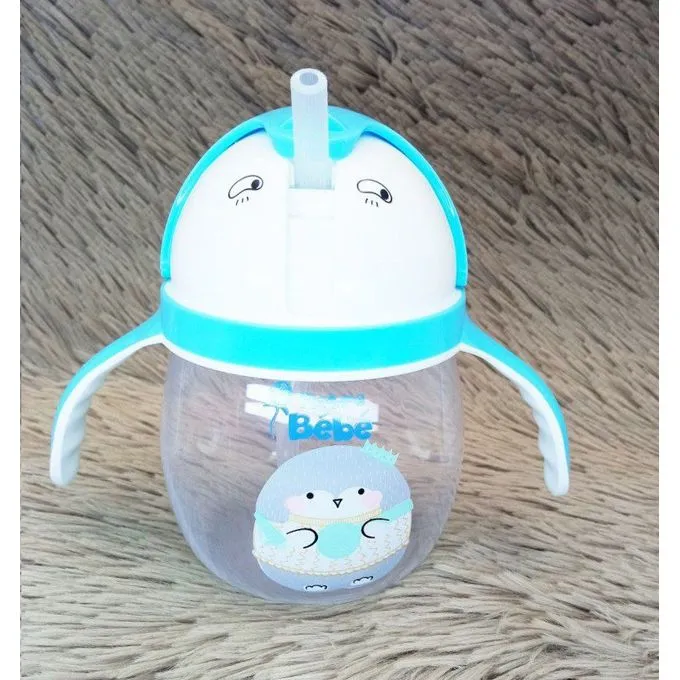 tasse de bébé en Plastique le gobelet dispose d'une paille anti goutte 300ml