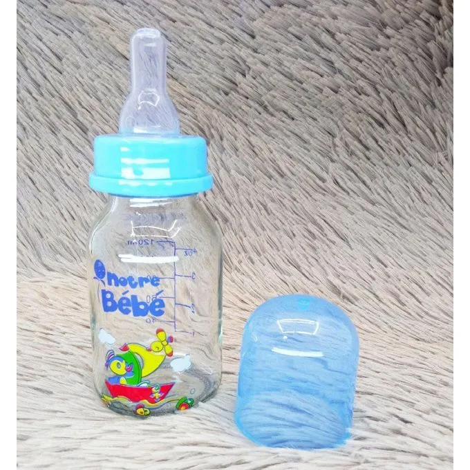 Élégance et Sécurité Découvrez le Nouveau Biberon en Verre Glass Feeding Bottle 120ml