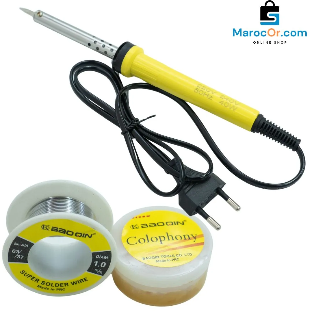 fer a souder avec Flux en pâte à souder colophane + Fil Fer Souder Plomb Etain