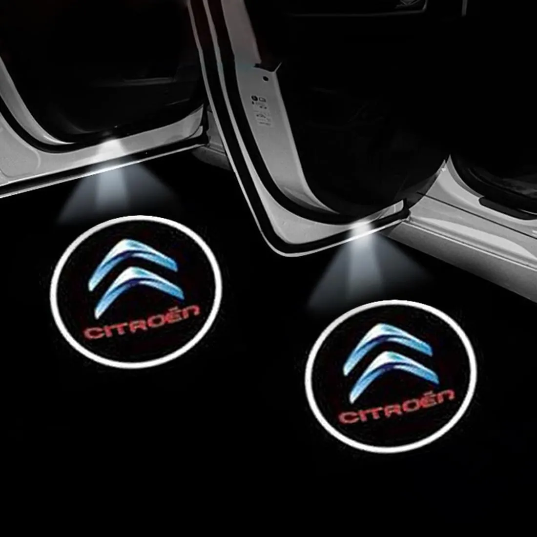 Guidage en beauté 2pcs de lampes logo de voiture pour une expérience accueillante
