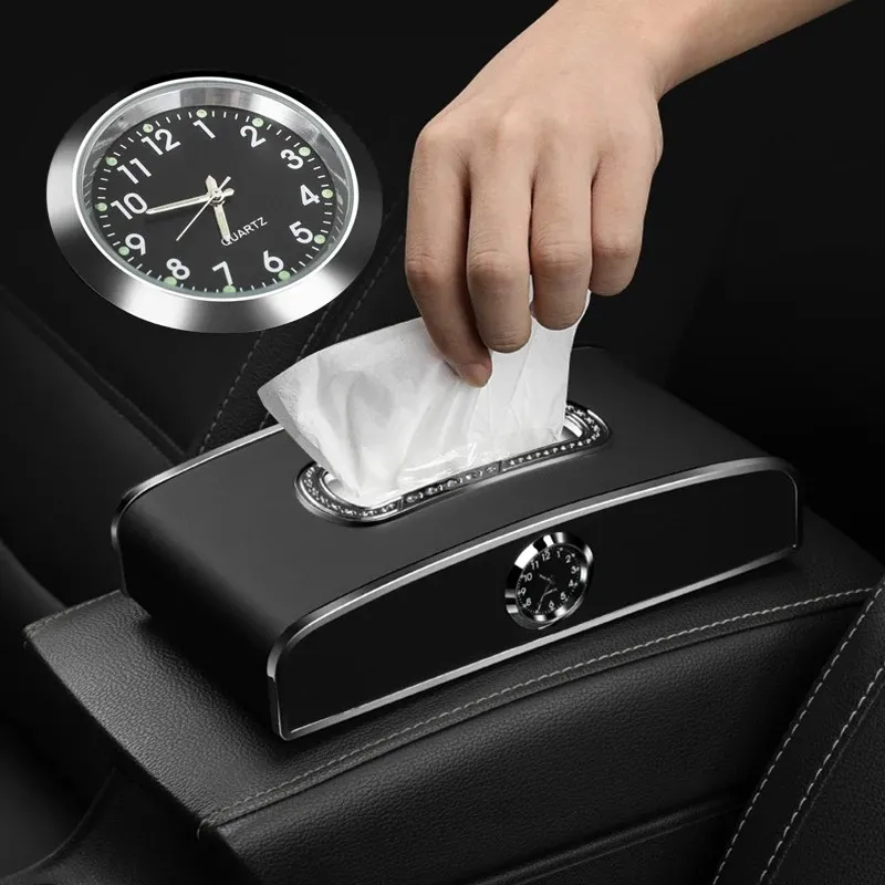 Boîte à Mouchoirs avec Montre pour les Conducteurs