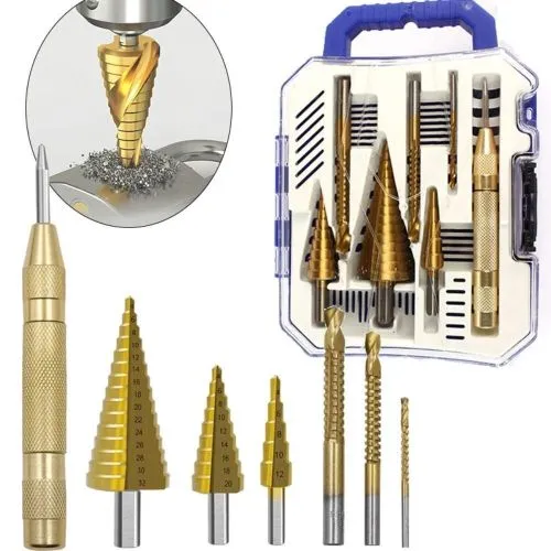 Kit de 7 Forets en Acier Titanium