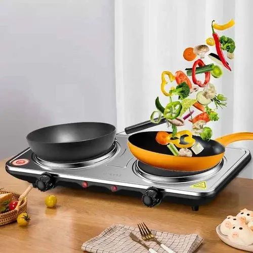 Plaque Chauffante Électrique Double 2000W