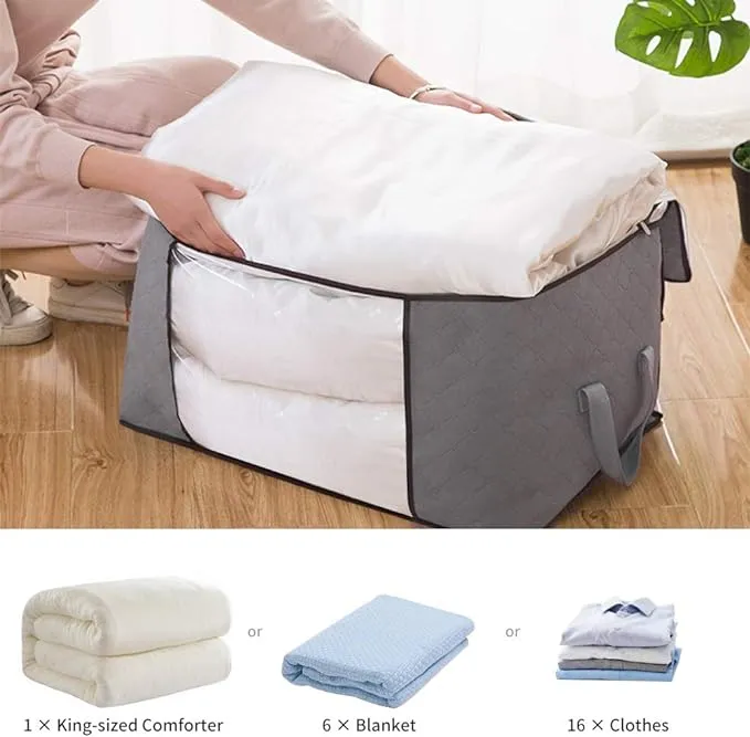 10 pcs Optimisez votre espace avec notre Sac de Rangement Pliable pour Vêtements 60x45x30 cm