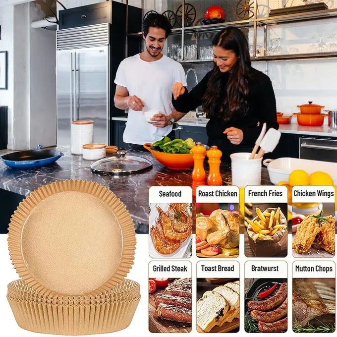 Profitez d'une cuisson sans effort avec nos doublures de friteuse à air  Lot de 50