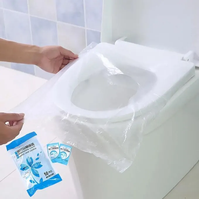 Voyagez en toute propreté Tapis de couverture de siège jetable étanche pour toilettes 50 pièces