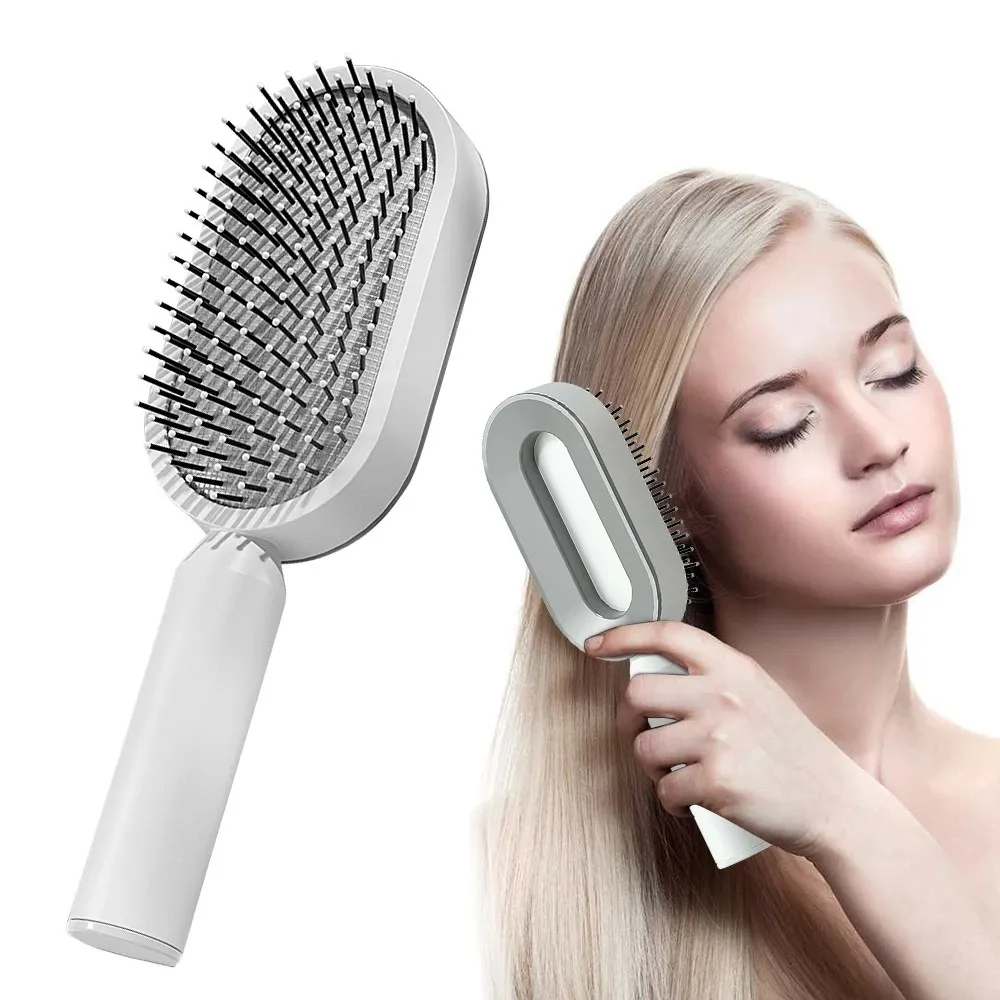 Brosse Autonettoyante avec Peigne de Massage