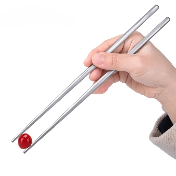 Ensemble de Baguettes Sushi Chinoises Élégantes en Fil d'Acier Inoxydable