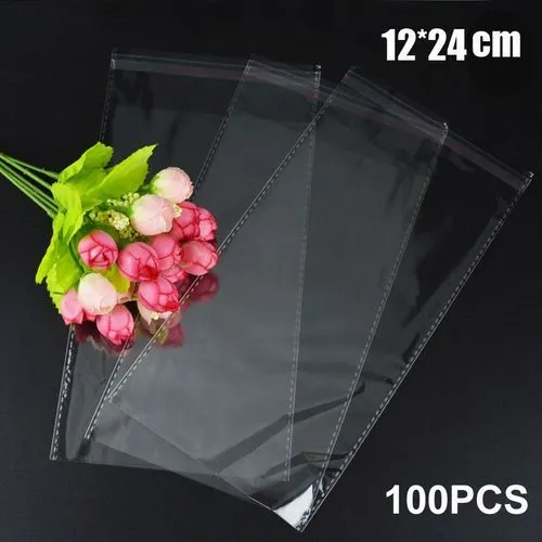 Lot de 100 Sachets à Bijoux 12 cm / 24 cm de Qualité Supérieure