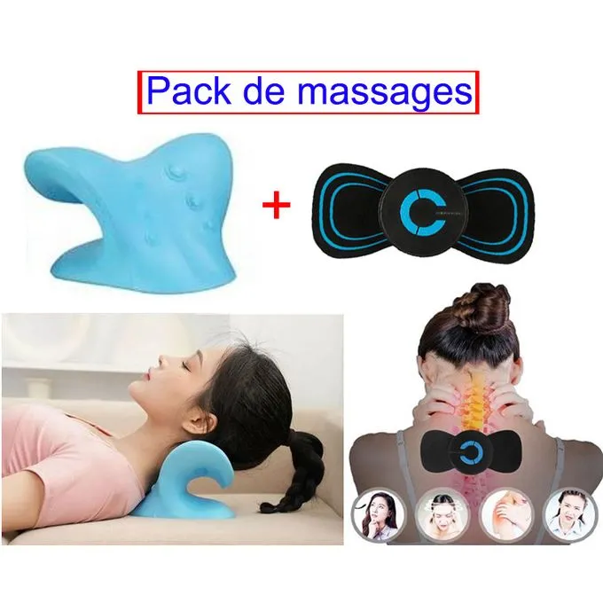 Détendez vous en profondeur avec notre Kit de Massage Oreiller et Appareil pour Soulager les Douleurs