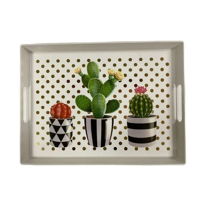 Élégance Résiliente Plateau de Service Rectangulaire en Plastique Robuste et Durable