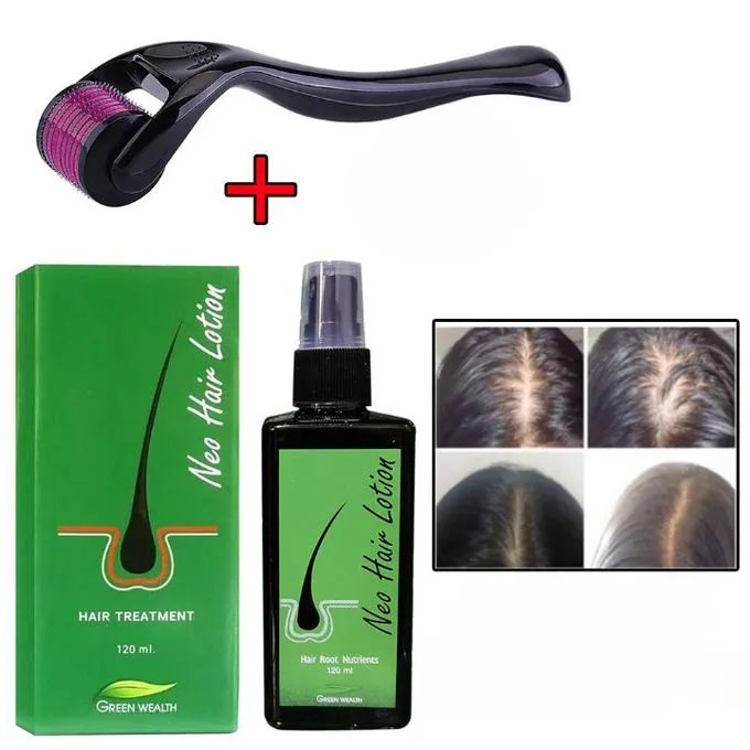Ensemble Revitalisant Capillaire Derma Roller Anti Chute avec Huile Repousse des Cheveux
