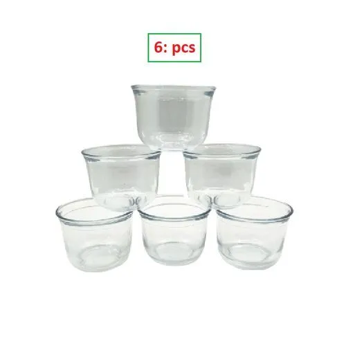 Lot de 6 Bols Transparents pour une Mise en Scène Chic de vos Bougies et Édulcorants