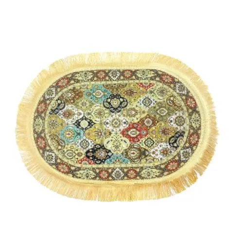 Tapis ovale antidérapant pour une chambre stylée