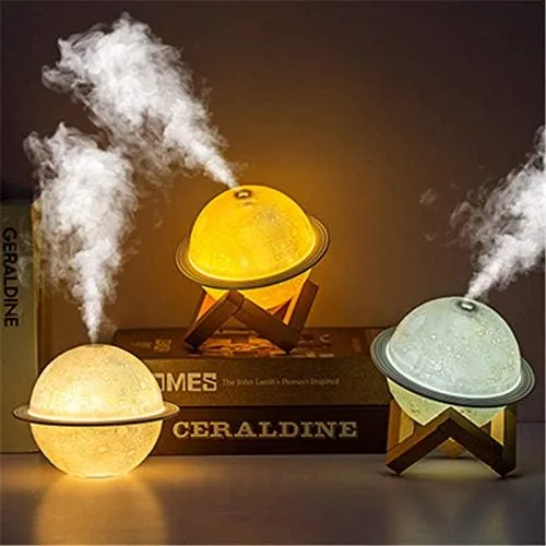 Éclairage céleste et atmosphère apaisante Lampe LED planète avec humidificateur intégré