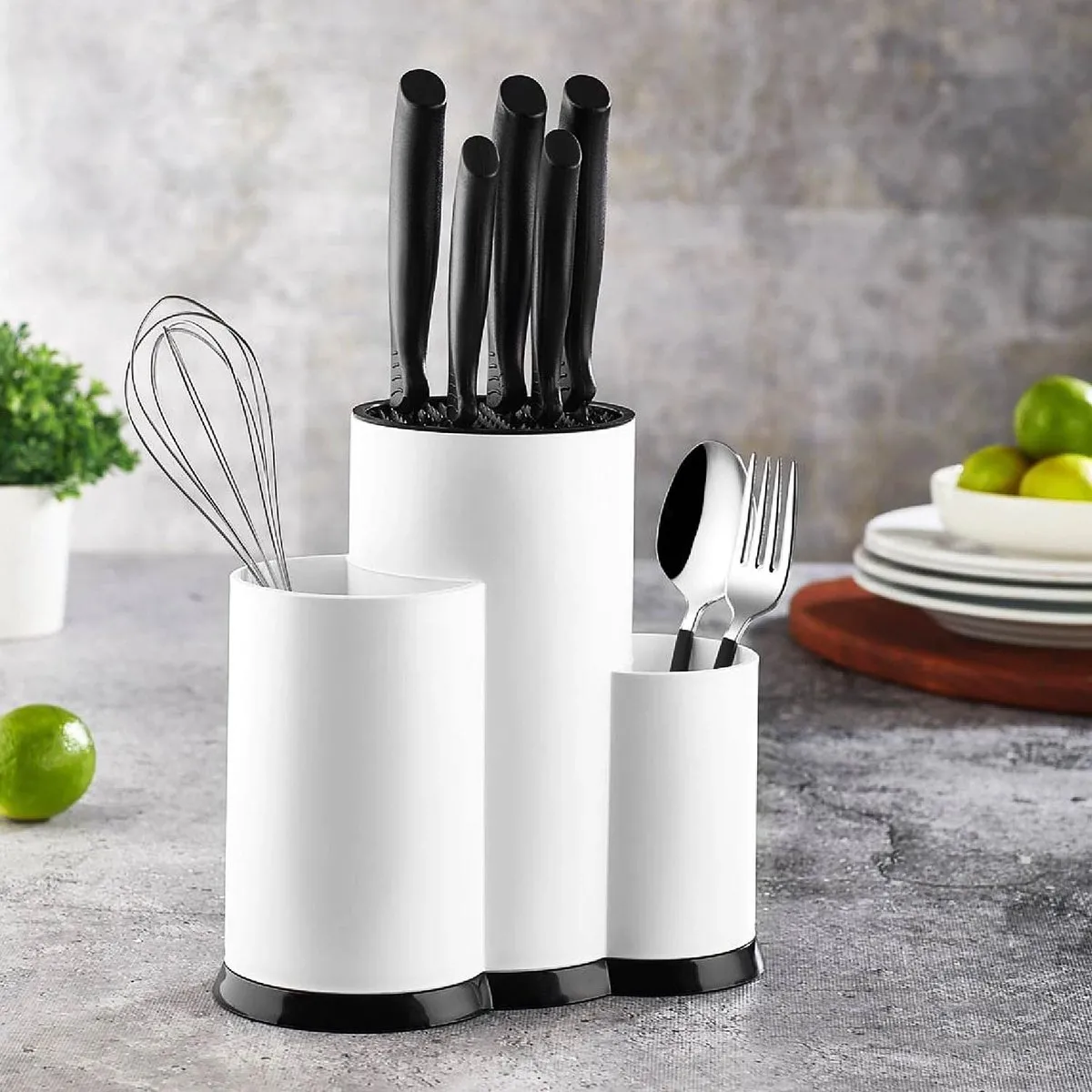 L'Organisateur Culinaire Ultime Porte Couteau Multifonctionnel avec Rouleau de Séchage